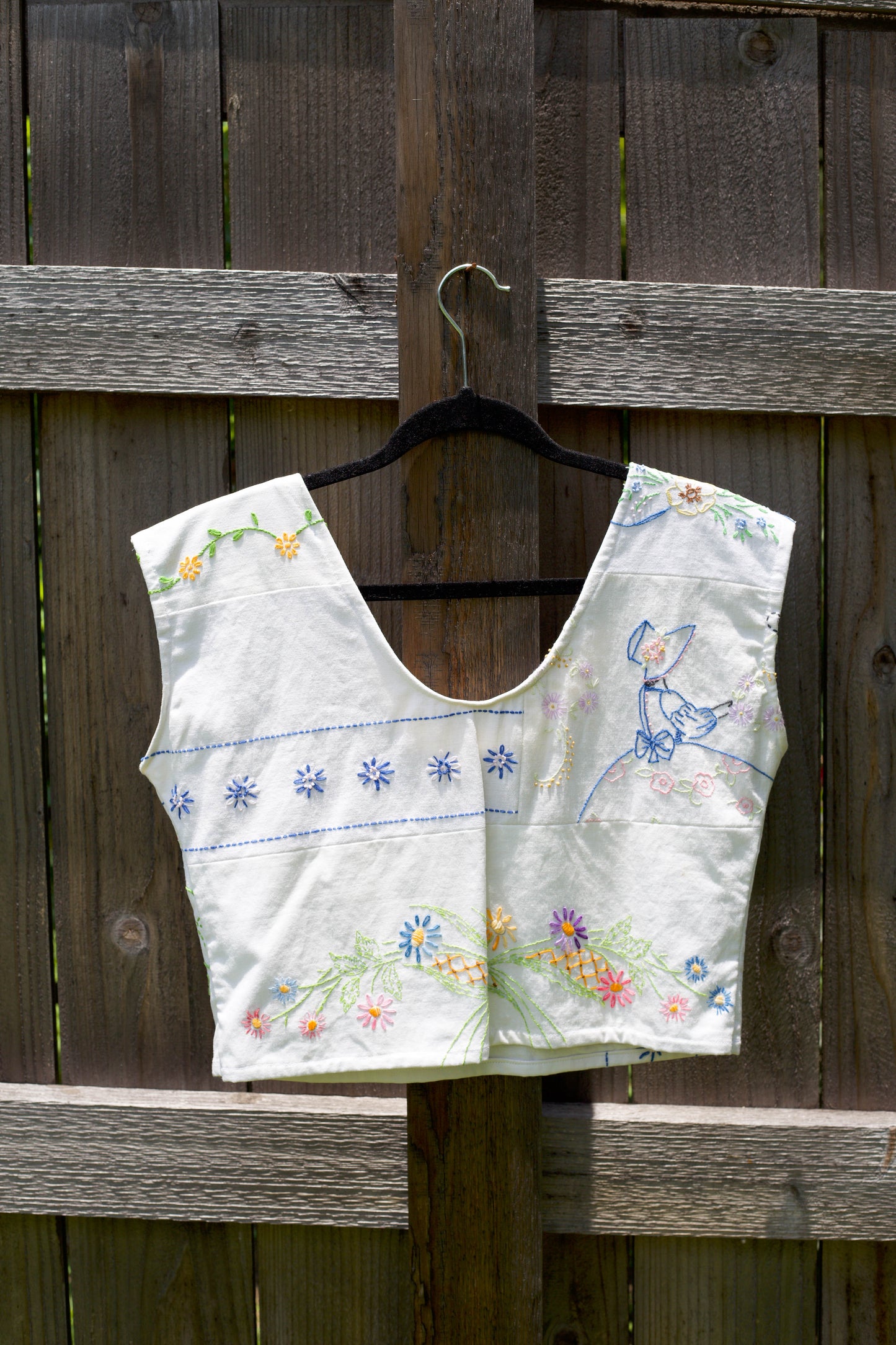 Grandma's Old Linens Crop Top